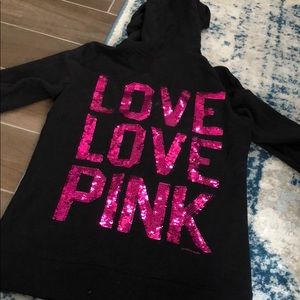 Black and sequin hoodie